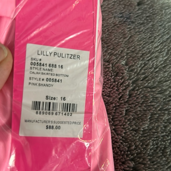 Lilly Pulitzer Calah swim bottom pink shandy 16 last chance - Picture 2 of 2